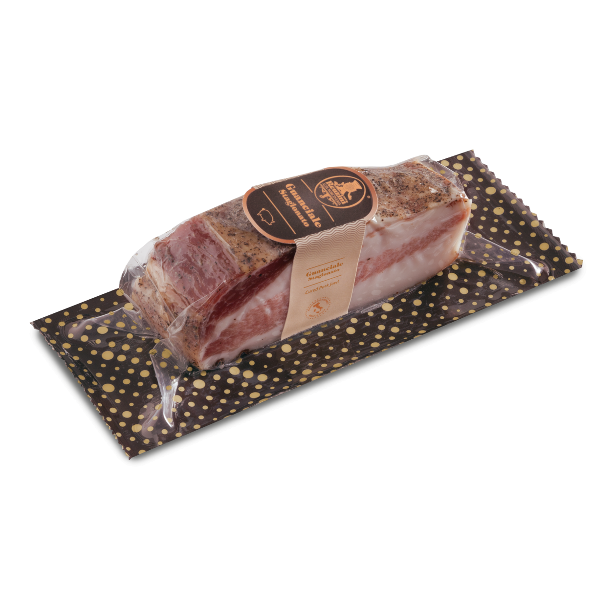 "GUANCIALE DEL NORCINO" Cured pork Jowl Half piece vacuum packed 30…