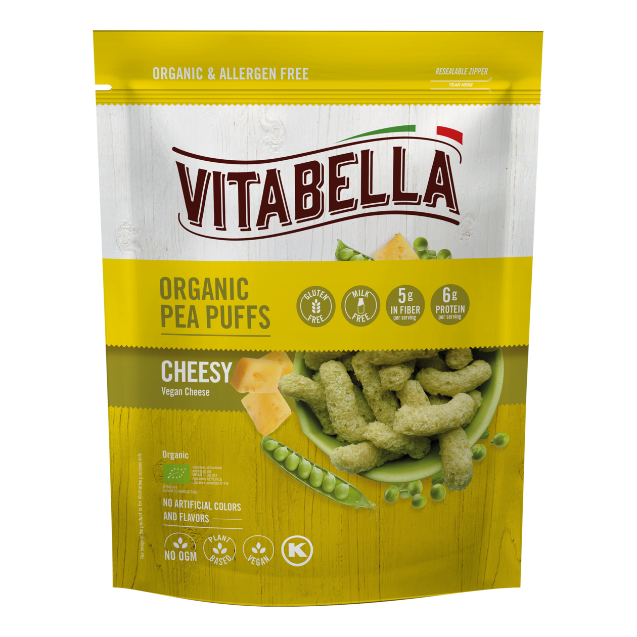 Organic pea puff snacks The Authentic Italian Foo…