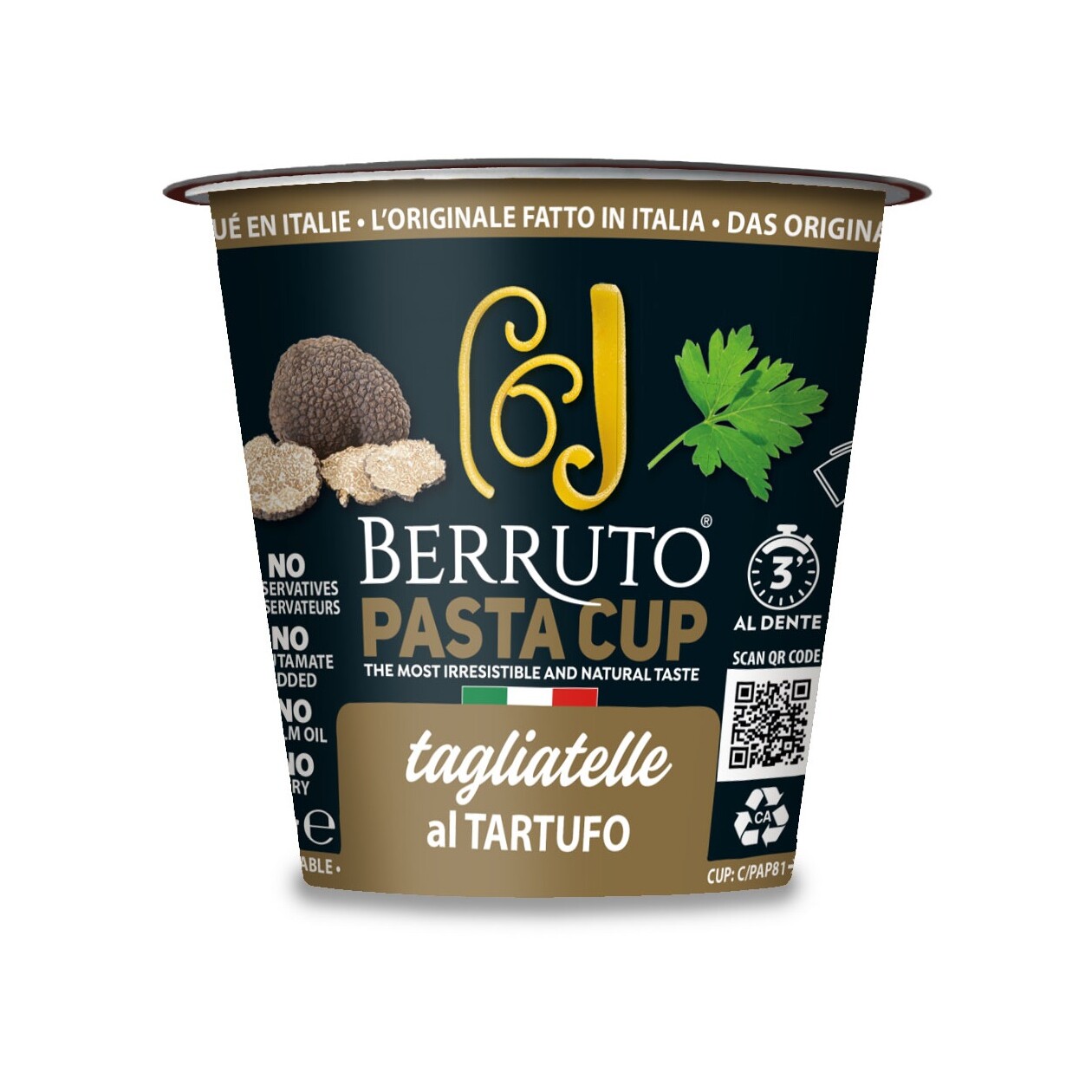 Tagliatelle with Truffle Berruto Pasta Cup The Au…